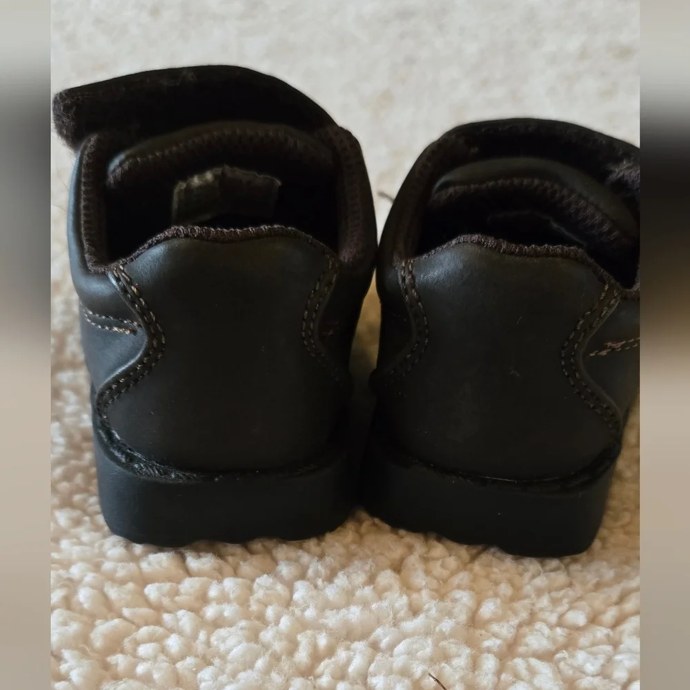 Smart Fit Baby Boy Dress Shoes Dark Brown Velcro Closure Casual Shoes Size 3